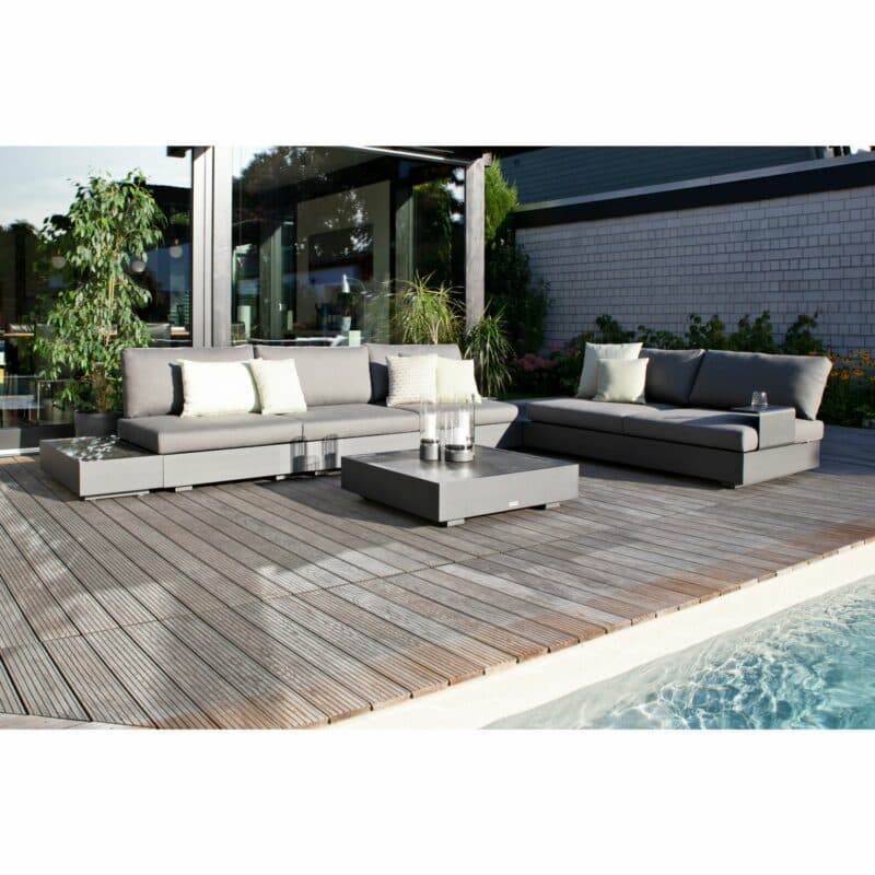 Jati&Kebon "Bari" Loungeserie, Aluminium eisengrau