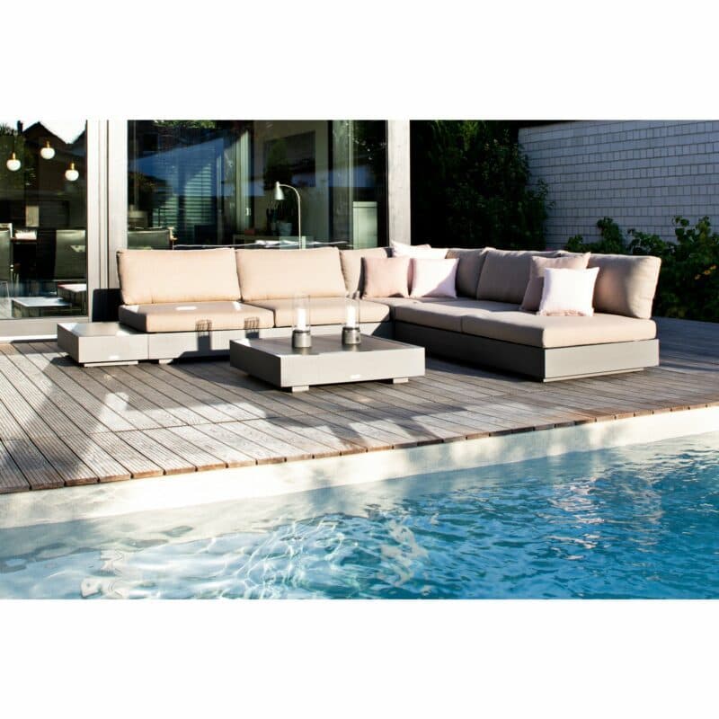 Jati&Kebon "Bari" Loungeserie, Aluminium eisengrau