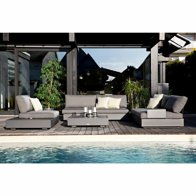 Jati&Kebon "Bari" Loungeserie, Aluminium eisengrau