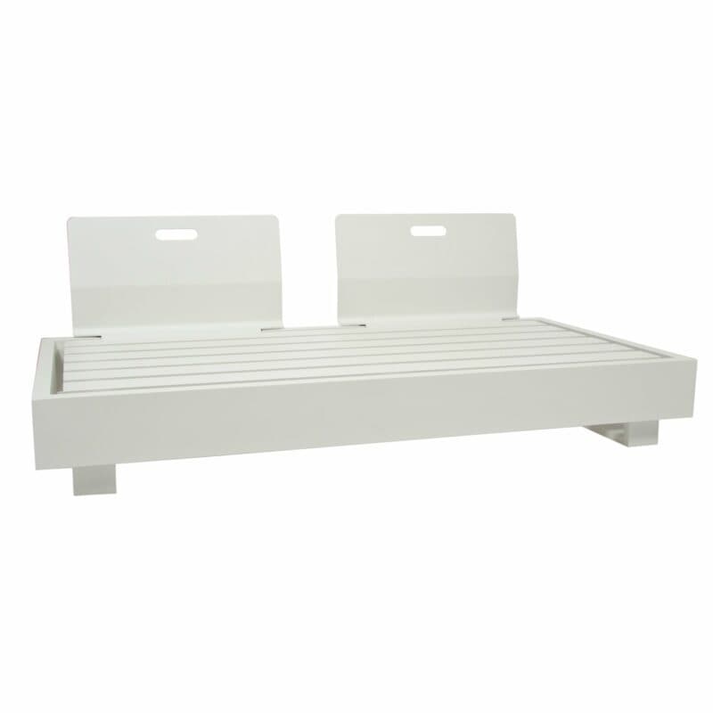 Jati&Kebon "Bari" 2-Sitzer Basismodul, Aluminium weiß, mit 2 Rückenlehnen