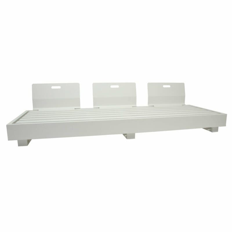 Jati&Kebon "Bari" 3-Sitzer Basismodul, Aluminium weiß, mit 3 Rückenlehnen