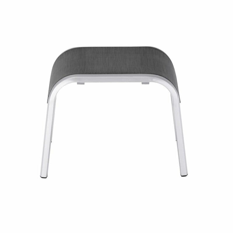 Kettler "Forma II / Avalon" Gartenhocker, Gestell Aluminium silber, Bespannung Textilgewebe graphit
