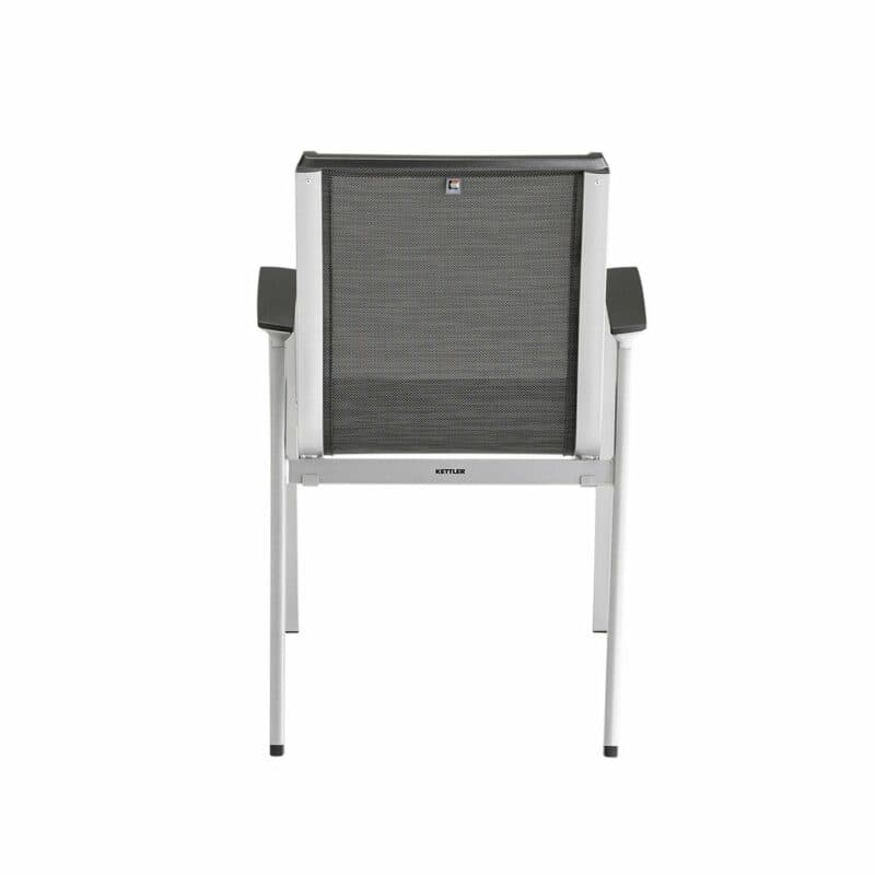 Kettler "Forma II" Stapelsessel, Gestell Aluminium silber, Sitzfläche Textilgewebe graphit