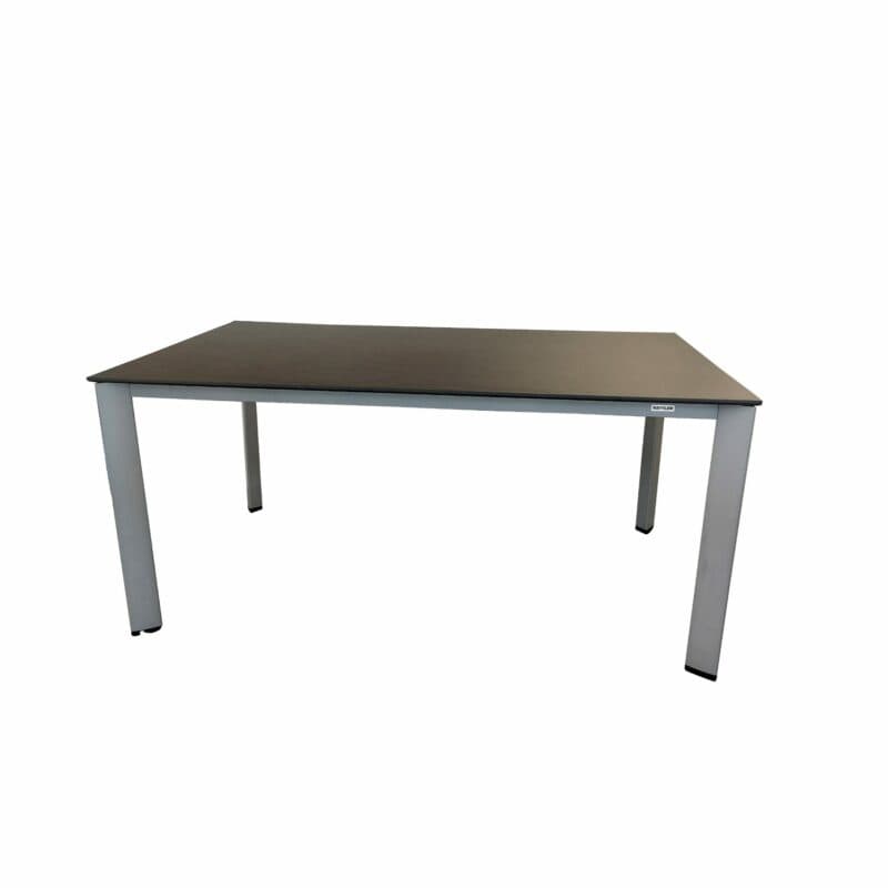 Kettler "Edge" Tischsystem Gartentisch, Gestell Aluminium silber, Tischplatte Kettalux-Plus anthrazit (Schieferoptik), 160x95 cm
