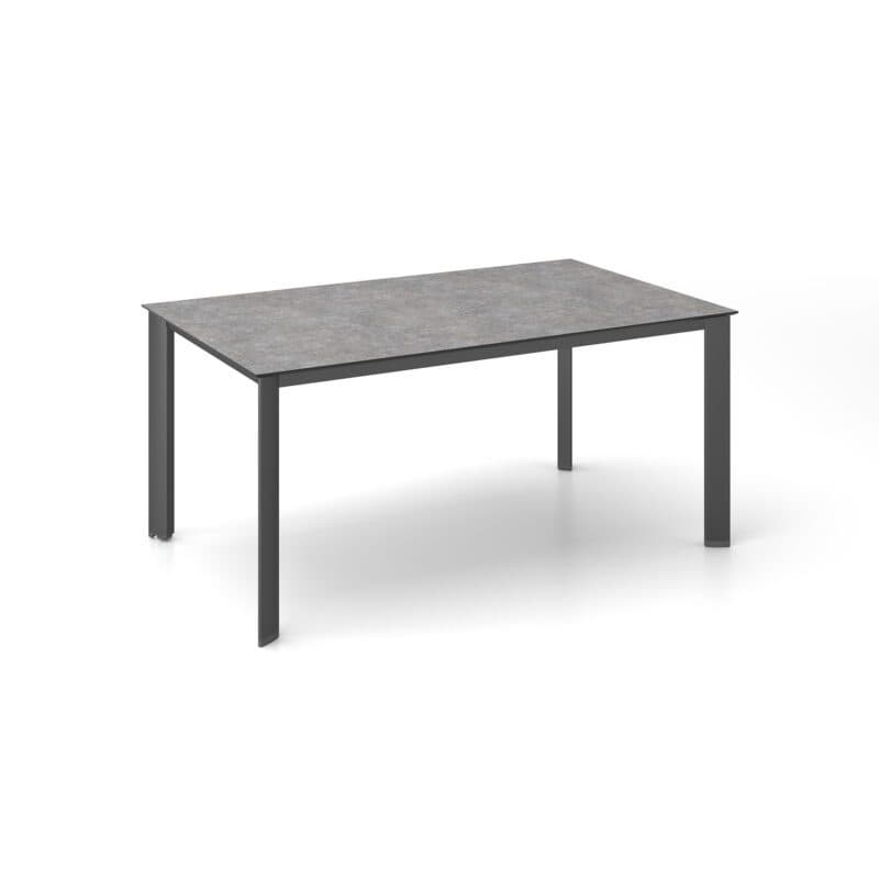 Kettler "Edge" Gartentisch, Gestell Aluminium anthrazit, Tischplatte HPL Kalksandstein, 160x95 cm
