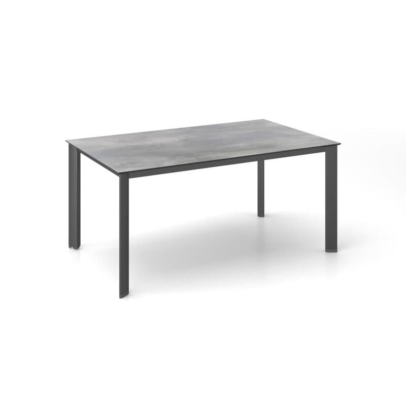 Kettler "Edge" Gartentisch, Gestell Aluminium anthrazit, Tischplatte HPL silber-grau, 160x95 cm