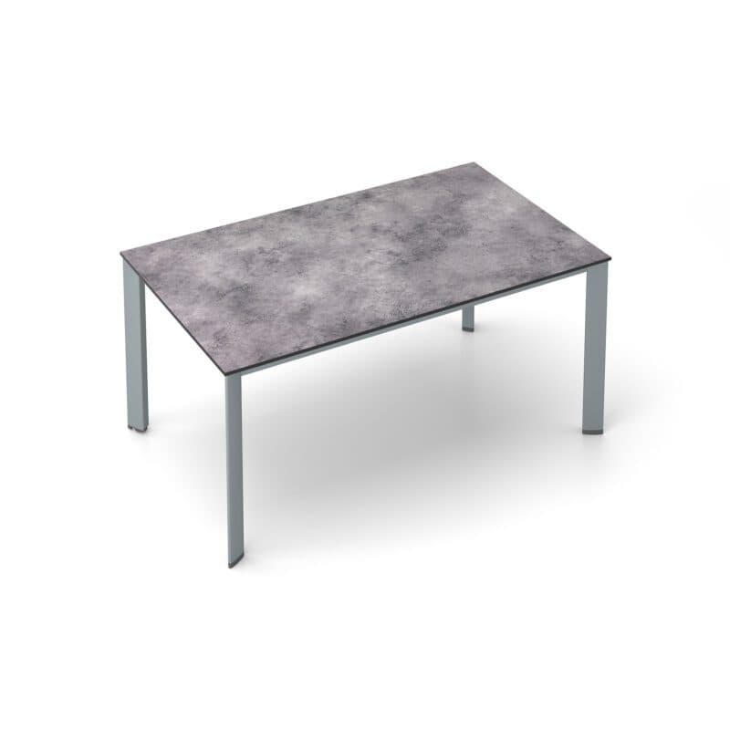 Kettler "Edge" Gartentisch, Gestell Aluminium silber, Tischplatte HPL anthrazit, 160x95 cm