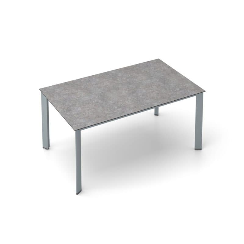 Kettler "Edge" Gartentisch, Gestell Aluminium silber, Tischplatte HPL Kalksandstein, 160x95 cm