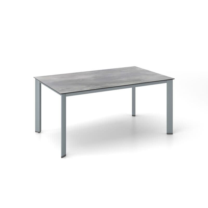 Kettler "Edge" Gartentisch, Gestell Aluminium silber, Tischplatte HPL silber-grau, 160x95 cm