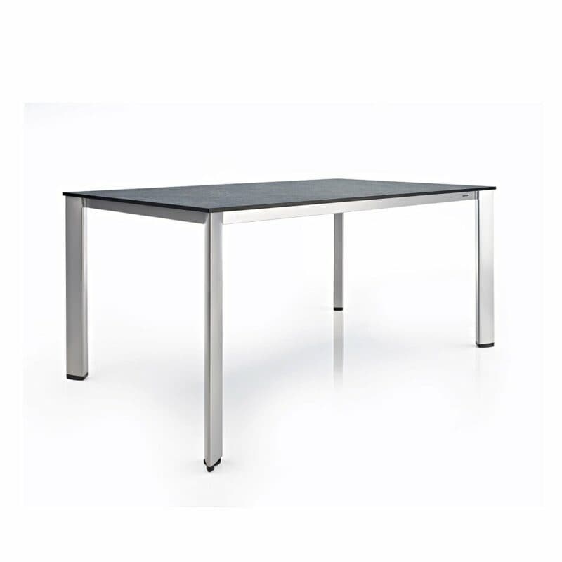Kettler "Edge" Gartentisch, Gestell Aluminium silber, Tischplatte nur beispielhaft