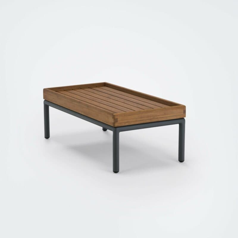 Houe "Level" Beistelltisch, Gestell Aluminium, Tischplatte Bambus