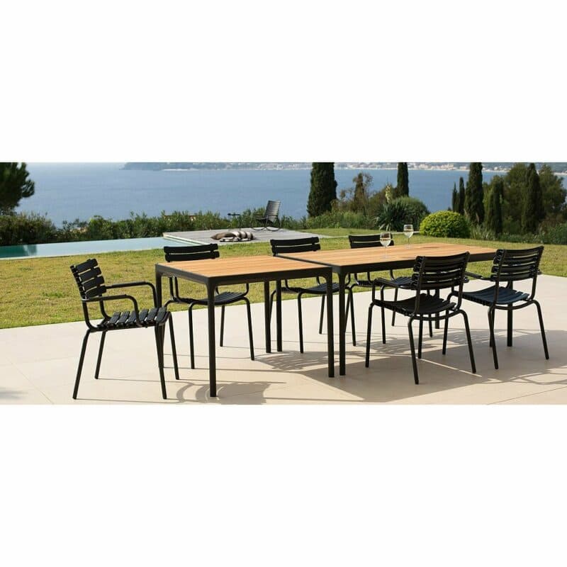 Houe Gartentisch Four, Bambus-Tischplatte, mit Stühlen ReClips