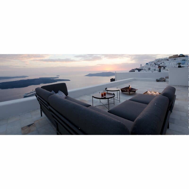 Houe "Level" Loungeset, Gestell Aluminium, Textilgewebe dark grey