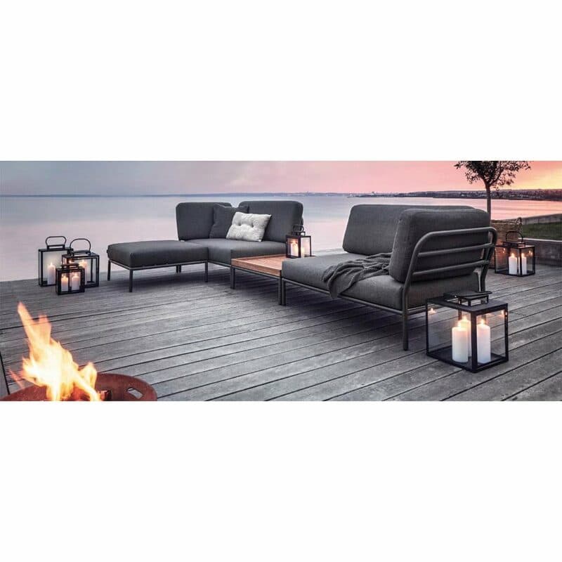 Houe "Level" Loungeset, Gestell Aluminium, Textilgewebe dark grey