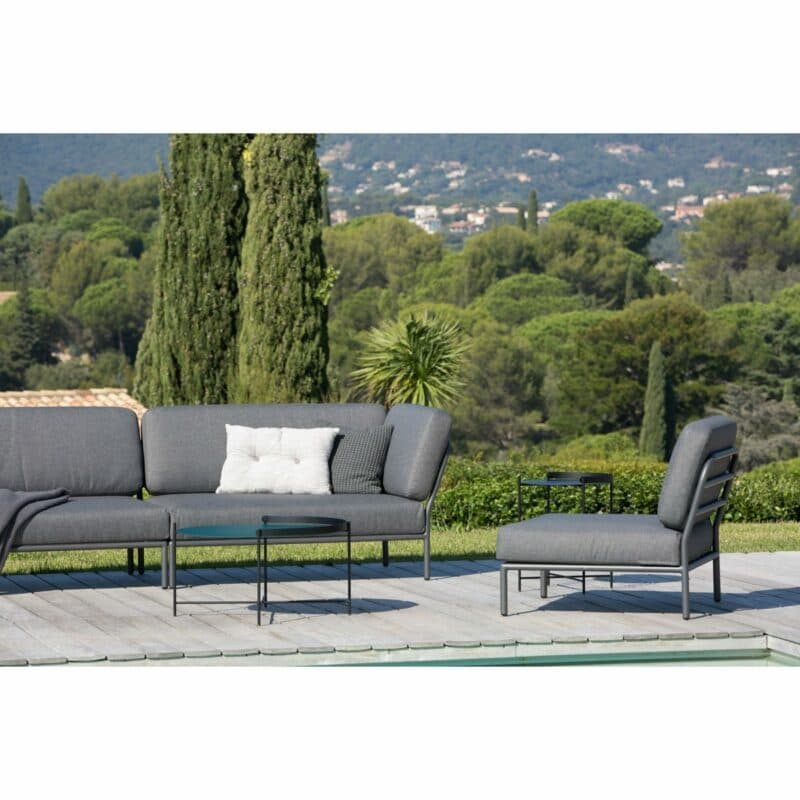 Houe "Level" Loungeset, Gestell Aluminium, Textilgewebe dark grey