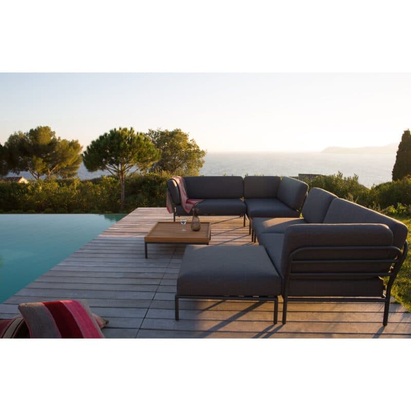 Houe "Level" Loungeset, Gestell Aluminium, Textilgewebe dark grey