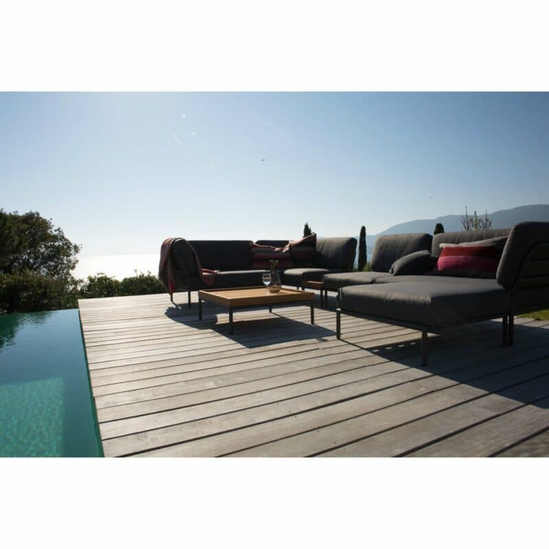 Houe "Level" Loungeset, Gestell Aluminium, Textilgewebe dark grey