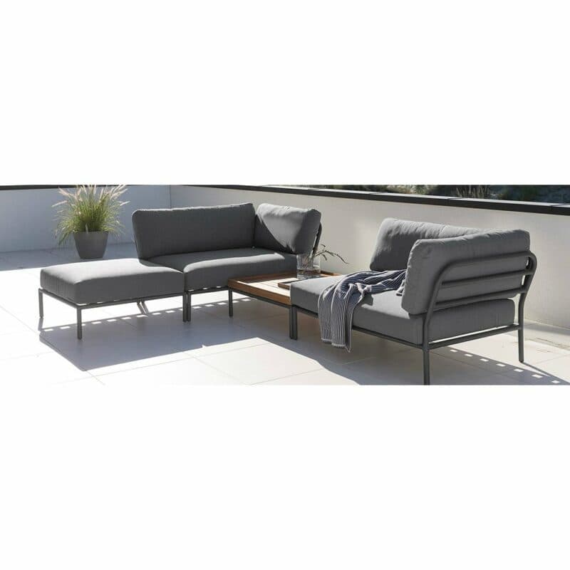 Houe "Level" Loungeset, Gestell Aluminium, Textilgewebe dark grey
