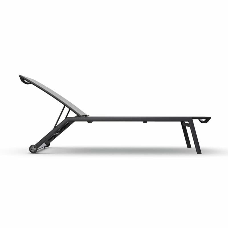 Jati&Kebon "Hydra" Sonnenliege, Gestell Aluminium eisengrau, Textilgewebe silbergrau