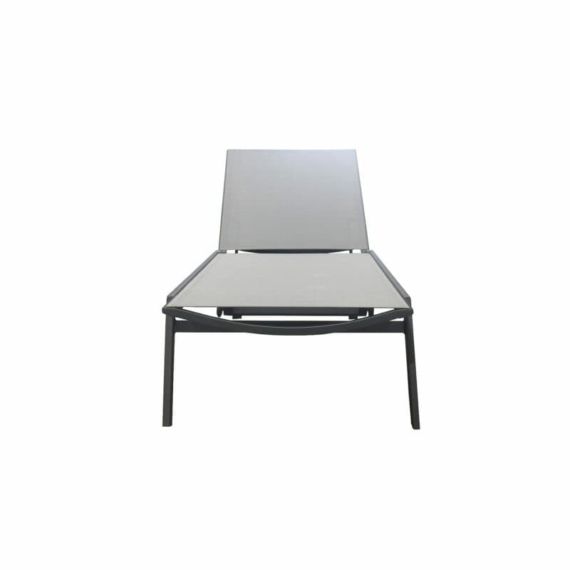 Jati&Kebon "Hydra" Sonnenliege, Gestell Aluminium eisengrau, Textilgewebe silbergrau