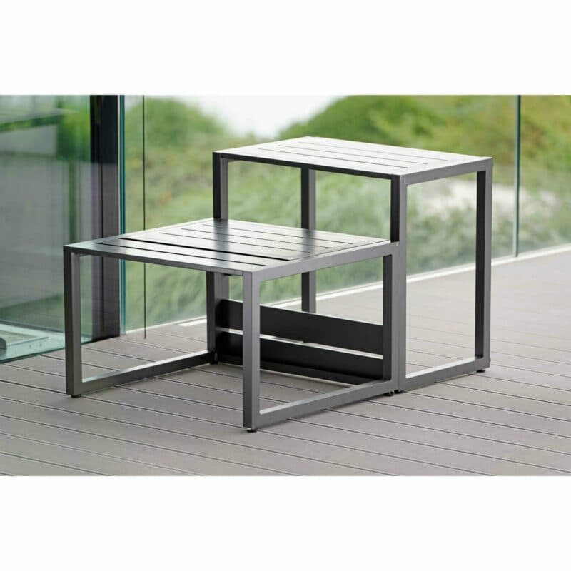Beistelltisch "Novus" von Stern, Gestell & Tischplatte Aluminium anthrazit