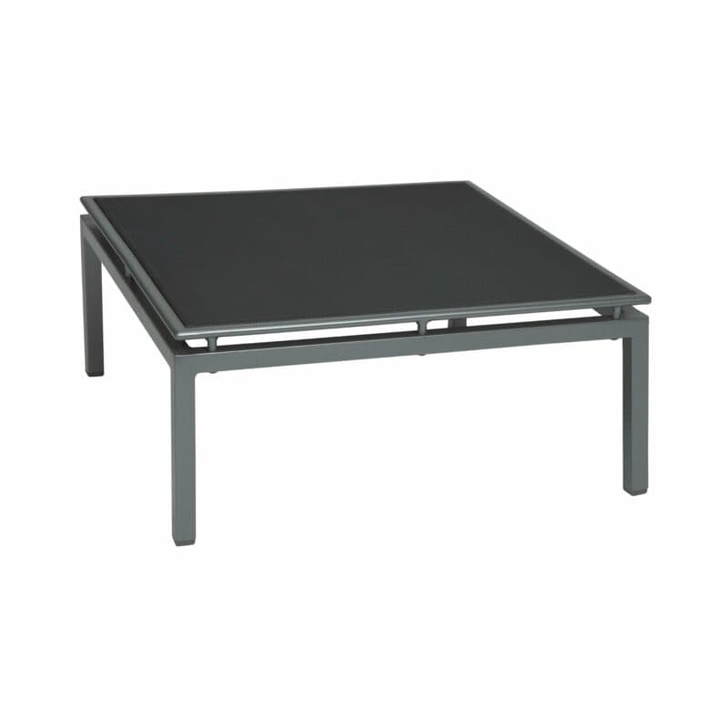 Stern "Skelby" Loungehocker, Gestell Aluminium graphit, Textilenbezug silbergrau