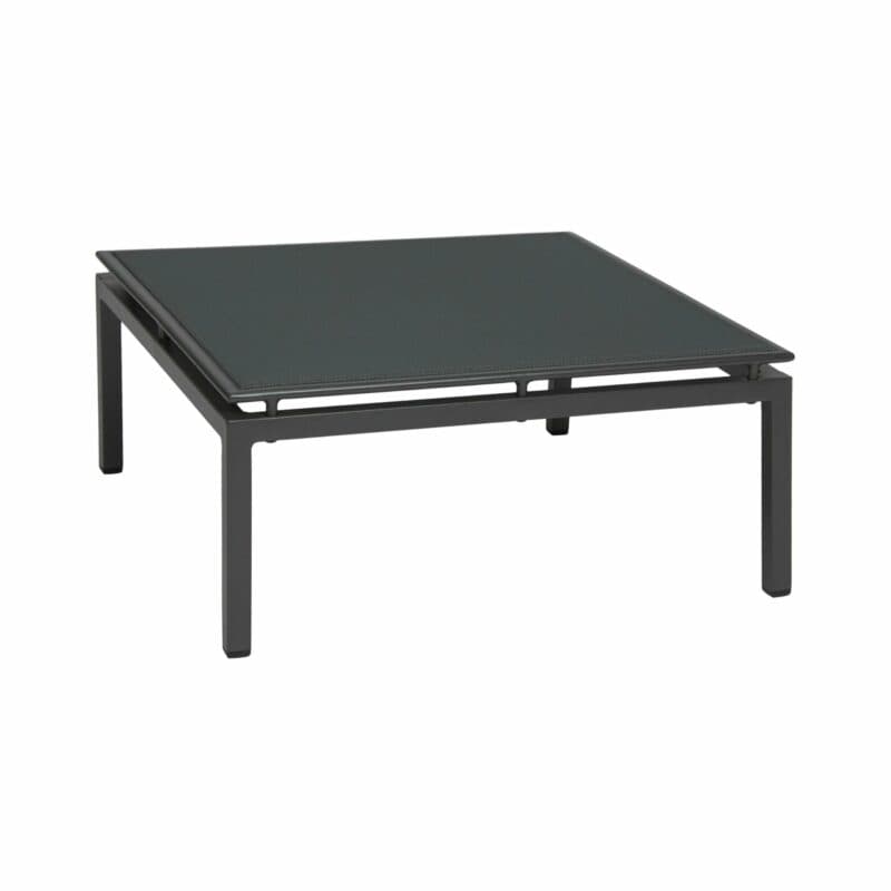 Stern "Skelby" Loungehocker, Gestell Aluminium anthrazit, Textilenbezug karbon