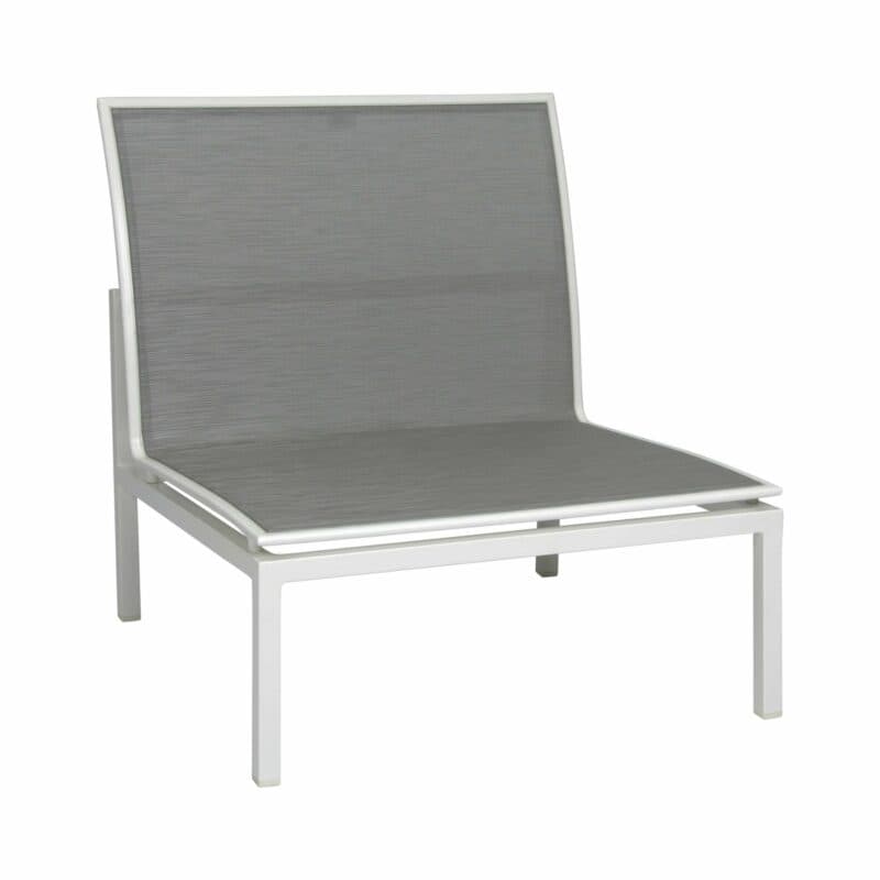 Stern "Skelby" Mittelelement, Gestell Aluminium weiß, Textilenbezug silber