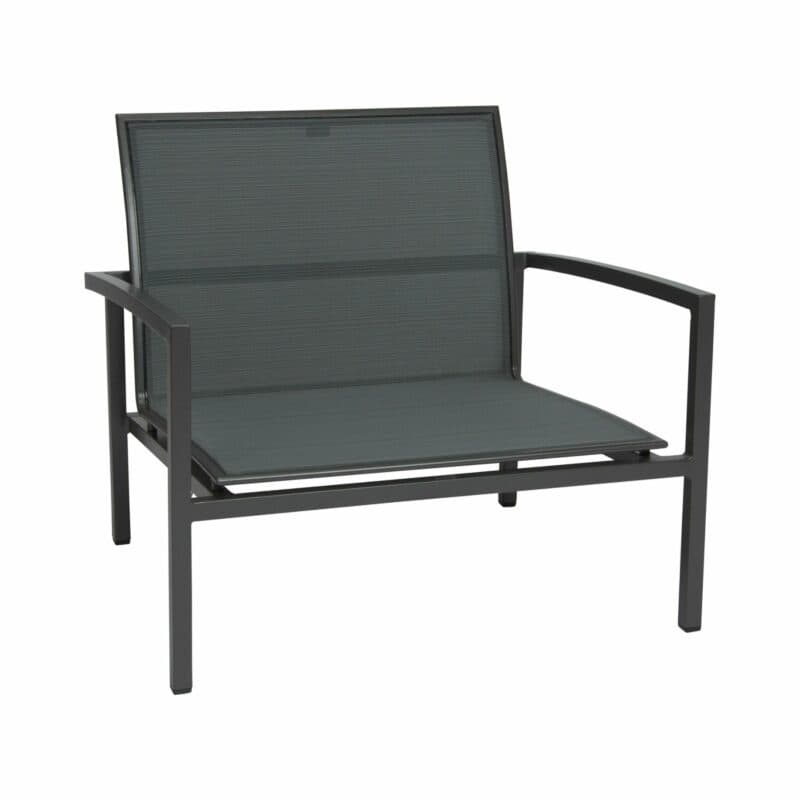Stern "Skelby" Loungesessel, Gestell Aluminium anthrazit, Textilenbezug karbon