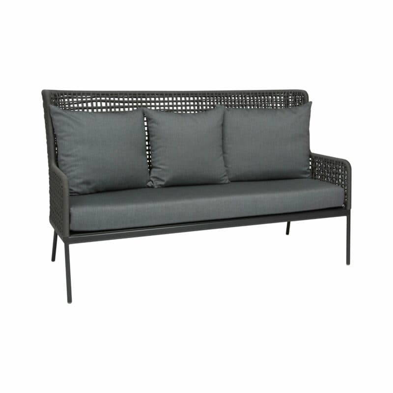 Loungesofa "Greta" von Stern , Gestell Aluminium anthrazit, Synthetikfaser platin inkl. Kissen seidengrau