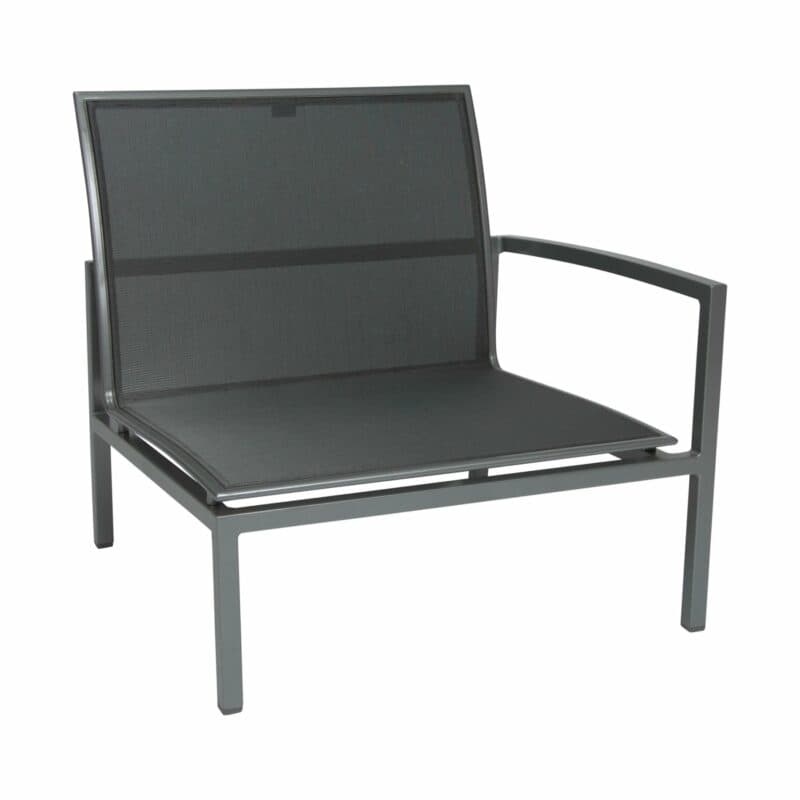 Stern "Skelby" Seitenelement links, Gestell Aluminium graphit, Textilenbezug silbergrau