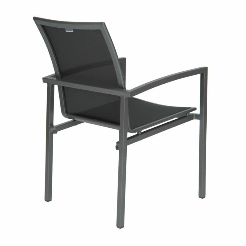 Stern Stapelsessel "Skelby", Gestell Aluminium graphit, Sitz & Rücken Textilgewebe silbergrau