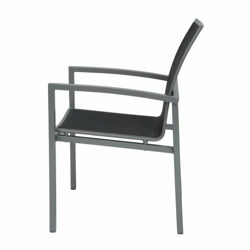 Stern Stapelsessel "Skelby", Gestell Aluminium graphit, Sitz & Rücken Textilgewebe silbergrau