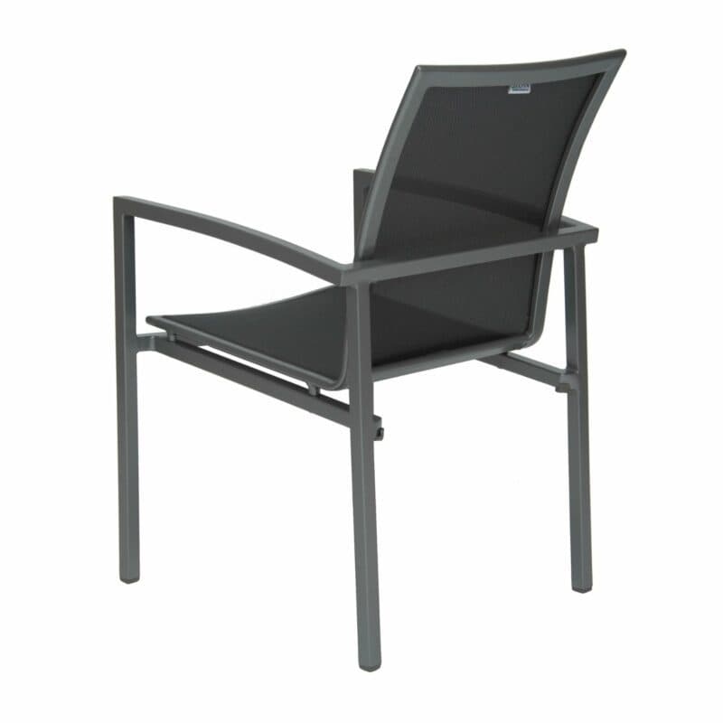 Stern Stapelsessel "Skelby", Gestell Aluminium graphit, Sitz & Rücken Textilgewebe silbergrau