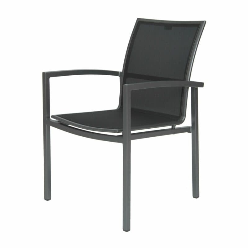 Stern Stapelsessel "Skelby", Gestell Aluminium graphit, Sitz & Rücken Textilgewebe silbergrau