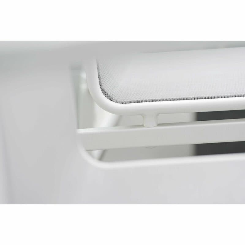 Stern Stapelsessel "Skelby", Gestell Aluminium weiß, Sitz & Rücken Textilgewebe silber