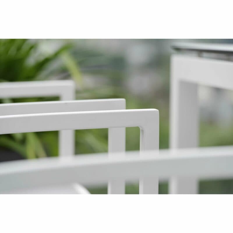 Stern Stapelsessel "Skelby", Gestell Aluminium weiß, Sitz & Rücken Textilgewebe silber