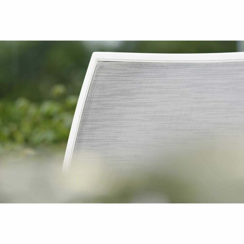 Stern Stapelsessel "Skelby", Gestell Aluminium weiß, Sitz & Rücken Textilgewebe silber