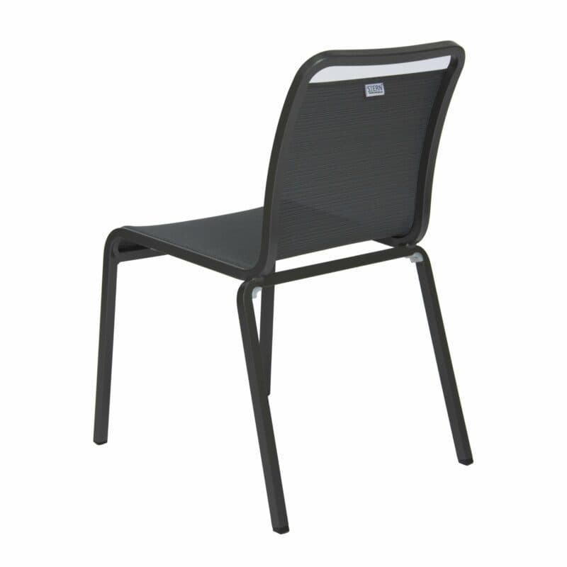 Stern "Oskar" Stapelstuhl, Gestell Aluminium anthrazit, Textilgewebe karbon
