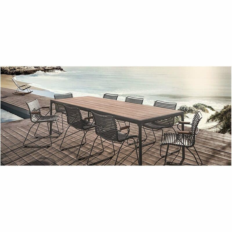 Houe Stuhl und Schaukelstuhl "Click" und Tisch "Four", Bambus