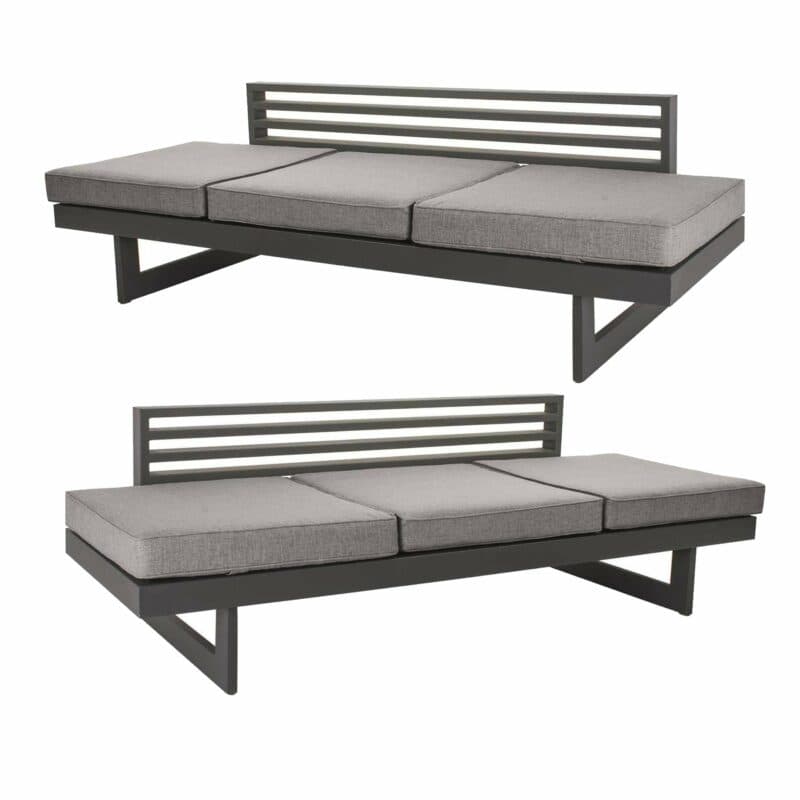 Stern Loungeset "New Holly", Gestell Aluminium anthrazit, Polster seidengrau