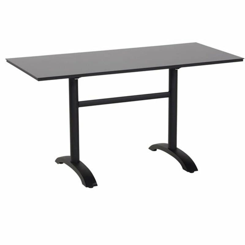 Hartman "Sophie" Bistrotisch, Gestell Aluminium carbon black, Tischplatte HPL black