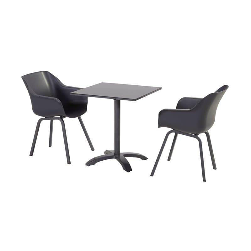 Hartman "Sophie Element" Armchair, Gestell Aluminium xerix, Sitzschale Kunststoff xerix mit "Sophie" Bistrotisch