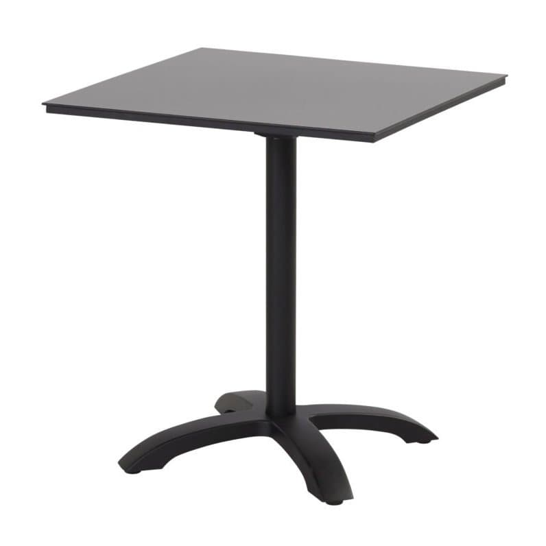 Hartman "Sophie" Bistrotisch, Gestell Aluminium carbon black, Tischplatte HPL black