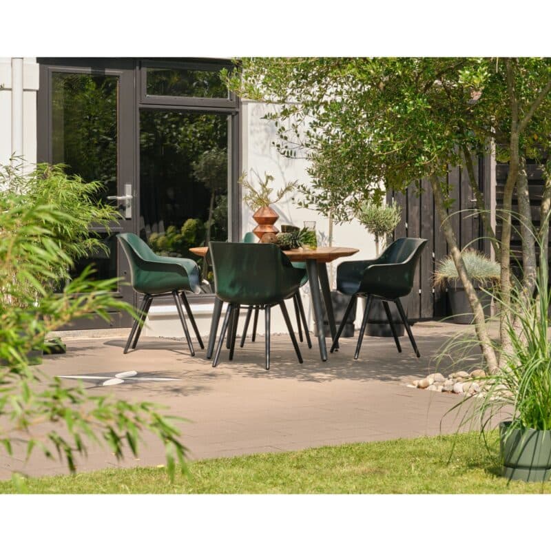 Hartman "Sophie Studio" Armchair, Gestell carbon black, Sitzfläche Kunststoff night green