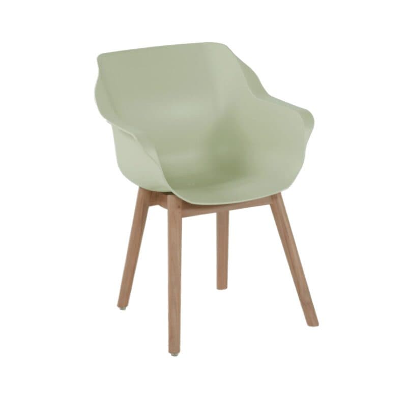 Hartman "Sophie Teak" Armchair, Gestell Teakholz, Sitzfläche Kunststoff french green