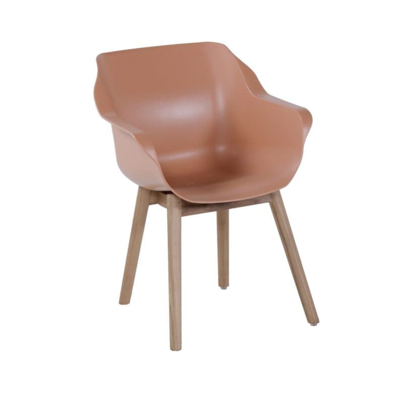 Hartman "Sophie Teak" Armchair, Gestell Teakholz, Sitzfläche Kunststoff italian terra