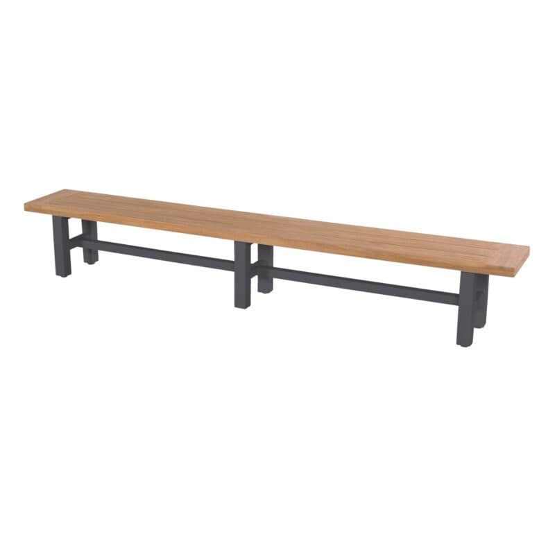 Hartman "Sophie Yasmani" Gartenbank, Gestell Aluminium xerix , Sitzfläche Teakholz natural, Länge 300 cm