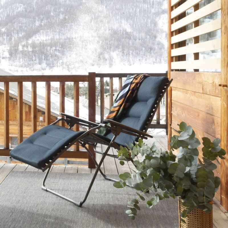 Lafuma Relaxliege "Evolution BeComfort®", Stahl titane, Textilene bleu encre © LAFUMA MOBILIER - Pierrick Verny