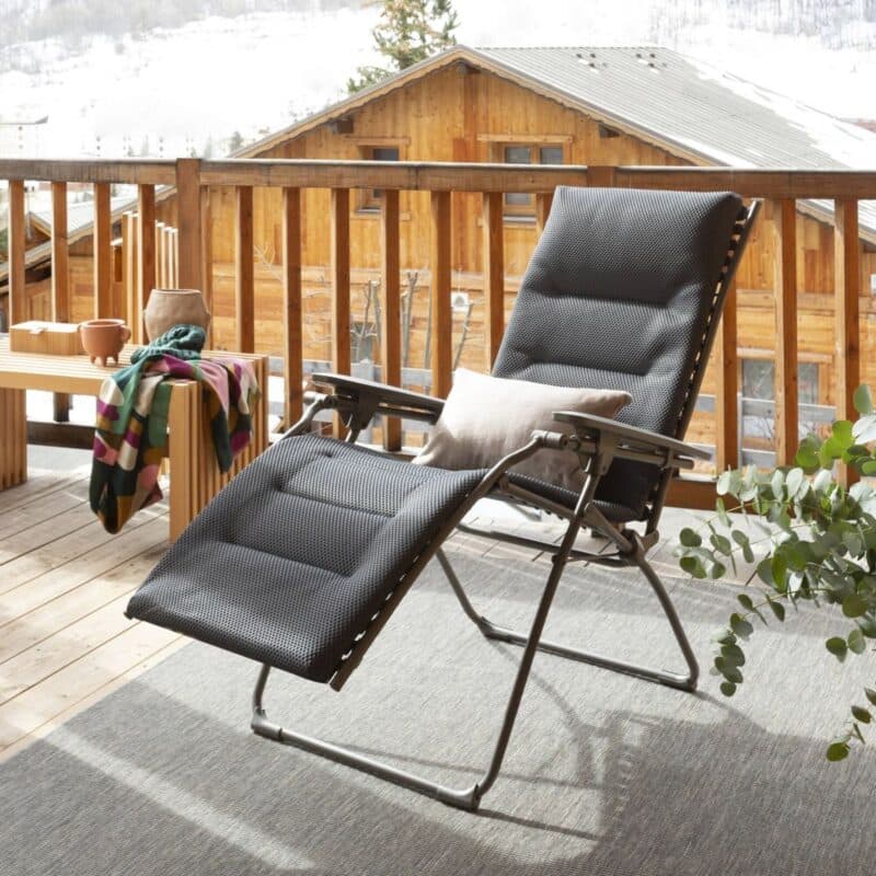 Lafuma Relaxliege "Evolution BeComfort®", Stahl titane, Textilene dark grey © LAFUMA MOBILIER - Pierrick Verny